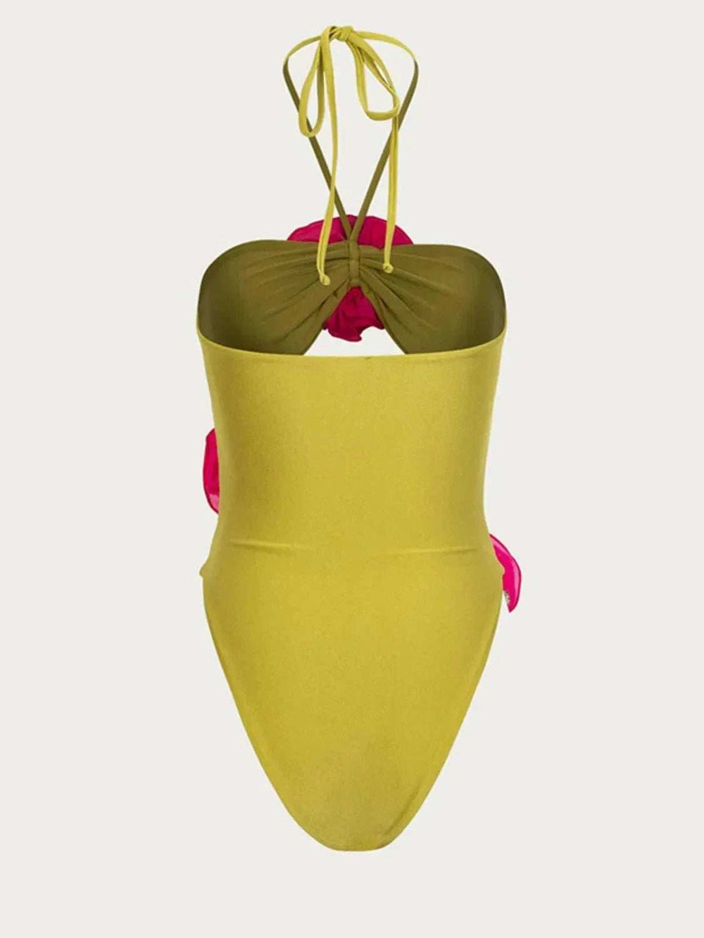 Flower Cutout Halter Neck One-Piece Swimwear - Trendsi - Flyclothing LLC