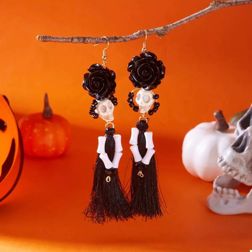 Halloween Ghost Tassel Drop Earrings - Trendsi - Flyclothing LLC