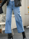 High Waist Wide Leg Washed Jeans - Trendsi - Flyclothing LLC