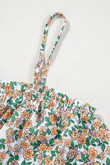Floral Spaghetti Strap Ruffled Cami - Trendsi - Flyclothing LLC