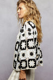 POL Open Front Cardigan with Varied Patterns - Trendsi - Flyclothing LLC