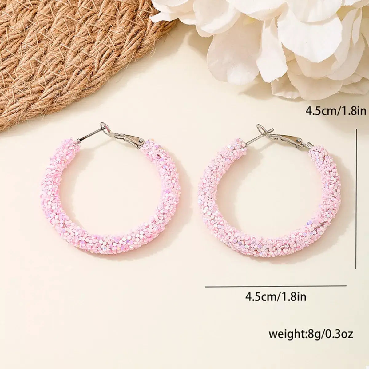 Sparkling Alloy Hoop Earrings - Trendsi - Flyclothing LLC