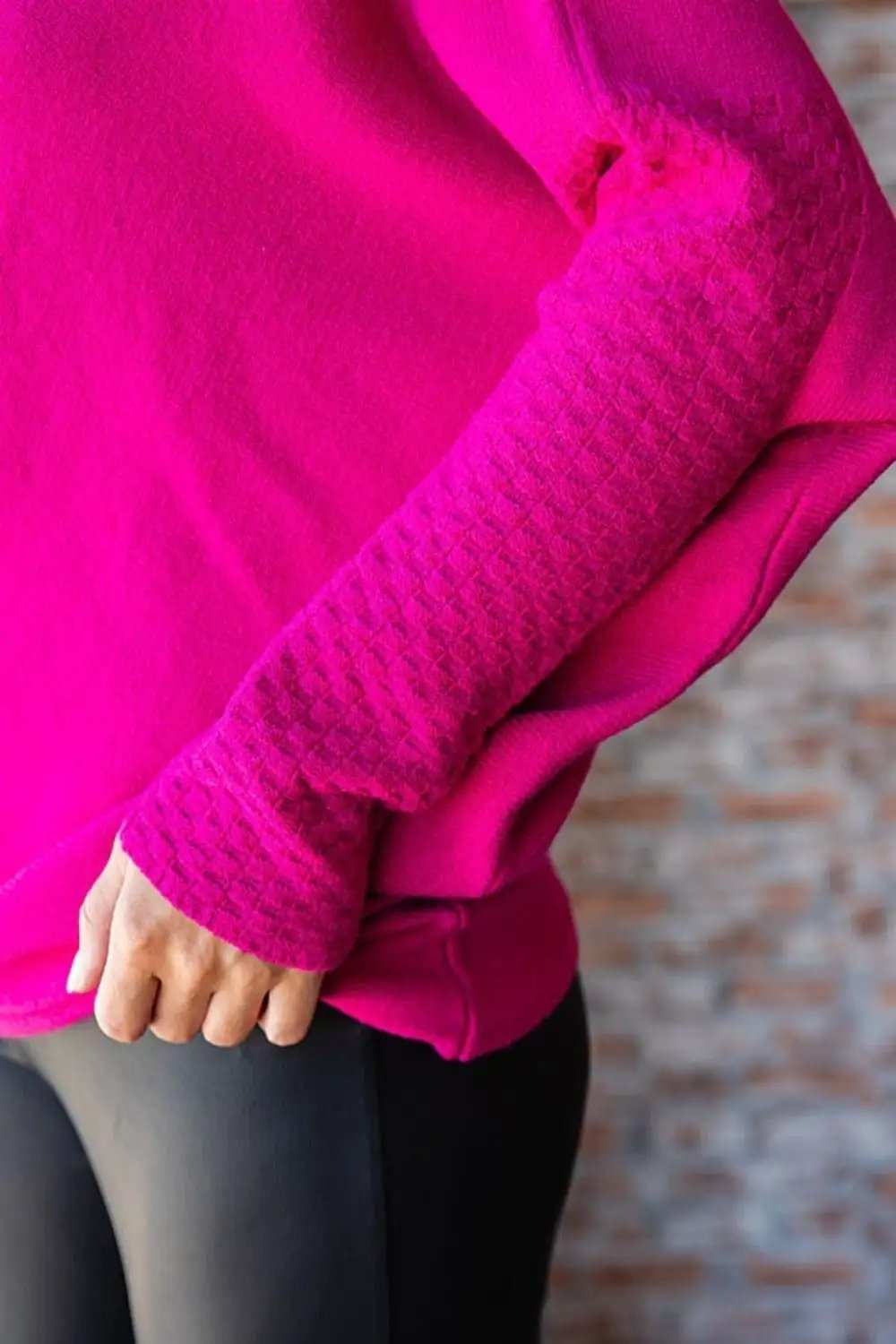 First Love Full Size Asymmetrical Hem Dolman Sleeve Sweater - Trendsi - Flyclothing LLC