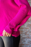 First Love Full Size Asymmetrical Hem Dolman Sleeve Sweater - Trendsi