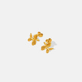 18K Gold-Plated Titanium Steel Puppy Shape Stud Earrings - Trendsi - Flyclothing LLC