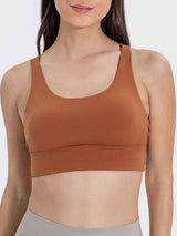 Crisscross Scoop Neck Active Tank - Trendsi - Flyclothing LLC