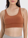 Crisscross Scoop Neck Active Tank - Trendsi - Flyclothing LLC