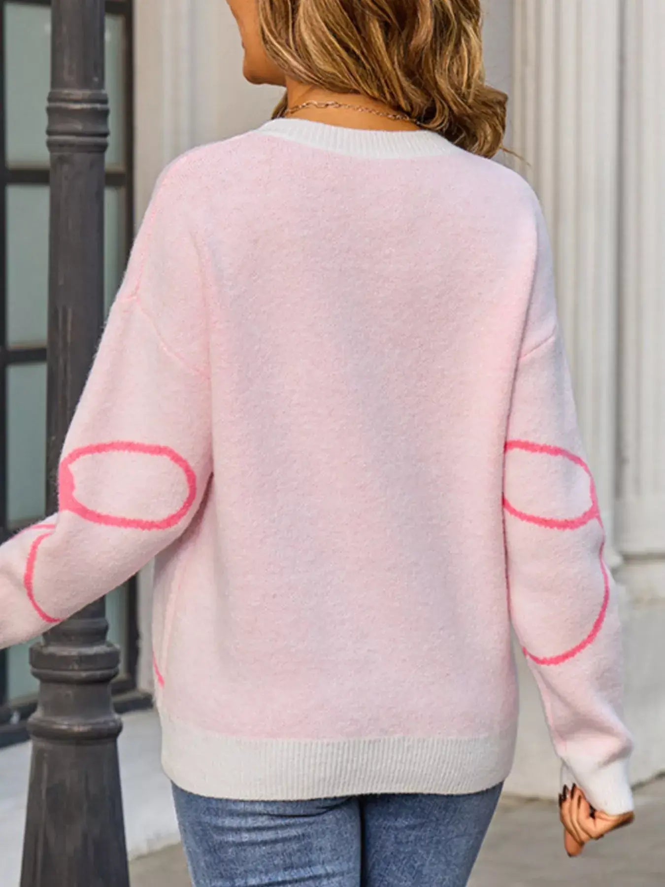Floral Crew Neck Long Sleeve Sweater - Trendsi - Flyclothing LLC