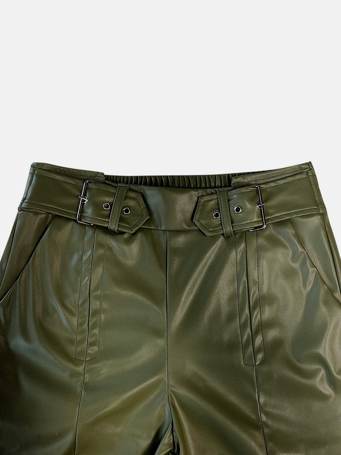 Half Elastic Waist Wide Leg Pants - Trendsi - Flyclothing LLC