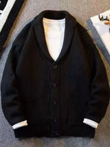 Men's Plus Size Button Down Long Sleeve Cardigan - Trendsi - Flyclothing LLC