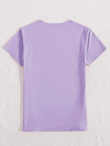 Graphic Round Neck Short Sleeve T-Shirt - Trendsi - Flyclothing LLC