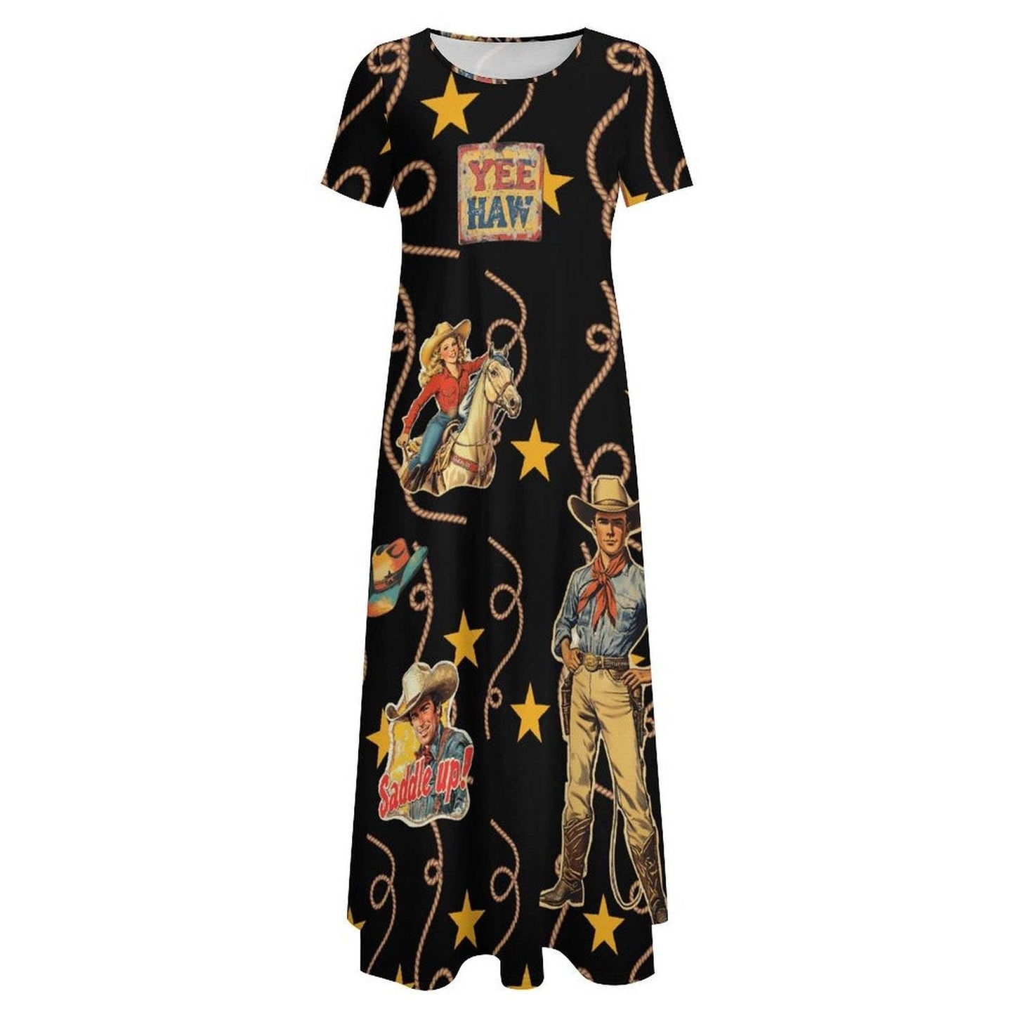 Baha Ranch Vintage Cowgirl Western Dress - Baha Ranch Western Wear - Flyclothing LLC