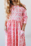 XOXO 3/4 Sleeve Pocket Twirl Dress - Mila & Rose ® - Flyclothing LLC