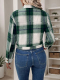 Perfee Color Block Button Up Jacket - Trendsi