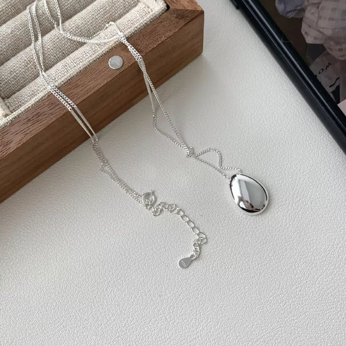 925 Sterling Silver Pendant Necklace - Trendsi - Flyclothing LLC