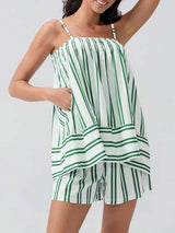 Smocked Square Neck Cami and Shorts Set - Trendsi - Flyclothing LLC