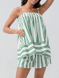 Smocked Square Neck Cami and Shorts Set - Trendsi