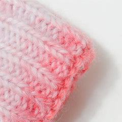 Gradient Knit Hat with Pompom - Trendsi