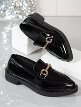 Point Toe Block Heels Loafers - Trendsi - Flyclothing LLC