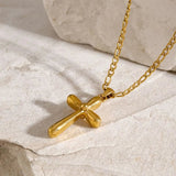 Stainless Steel Cross Necklace - Trendsi