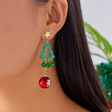 Christmas Tree Ball Drop Earrings - Trendsi - Flyclothing LLC