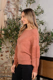 Sew In Love Boat Neck Long Sleeve Sweater - Trendsi