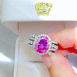 3 Carat Moissanite 925 Sterling Silver Ring - Trendsi