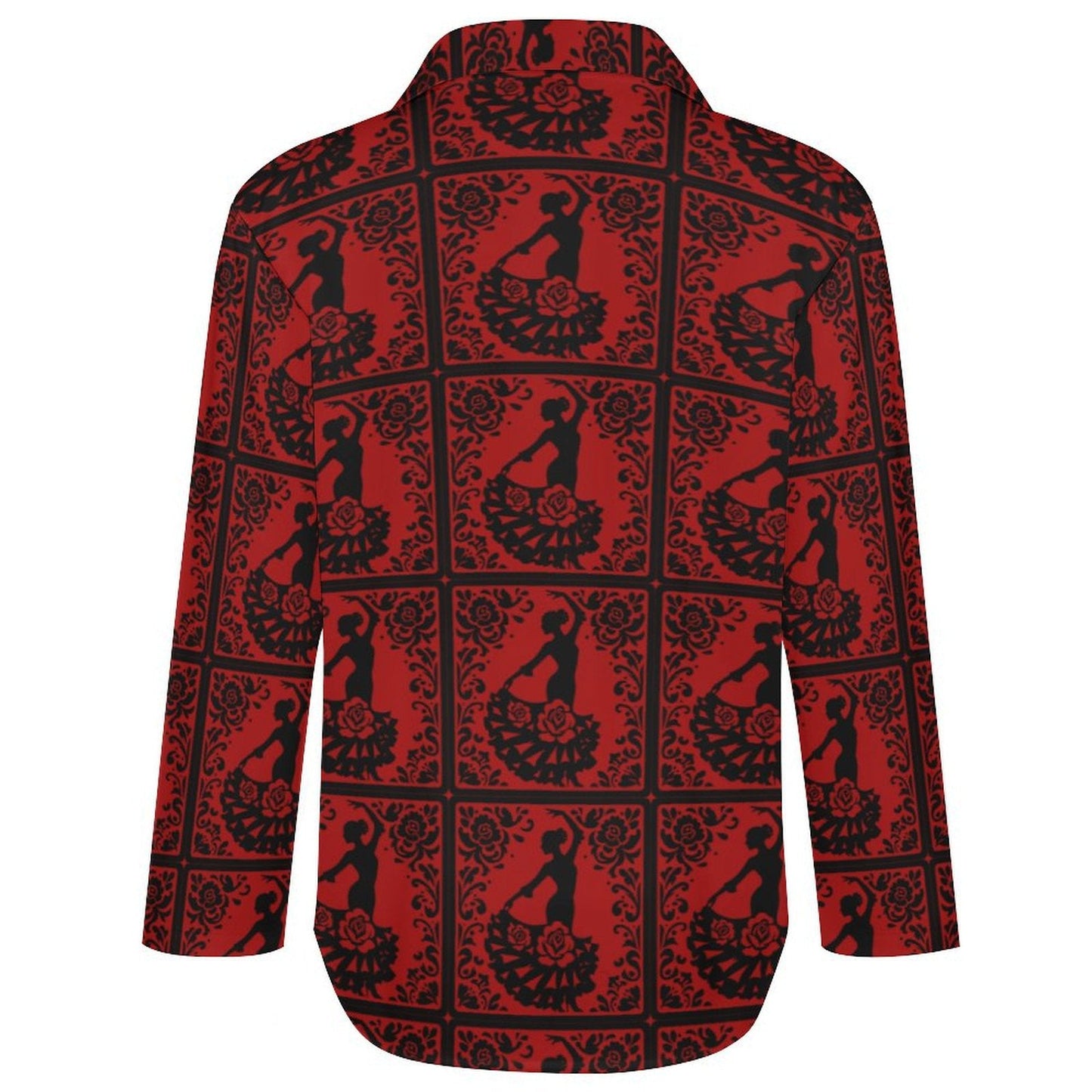 Baha Ranch Colores de Mexico Flamenco Dancer Button Up Shirt