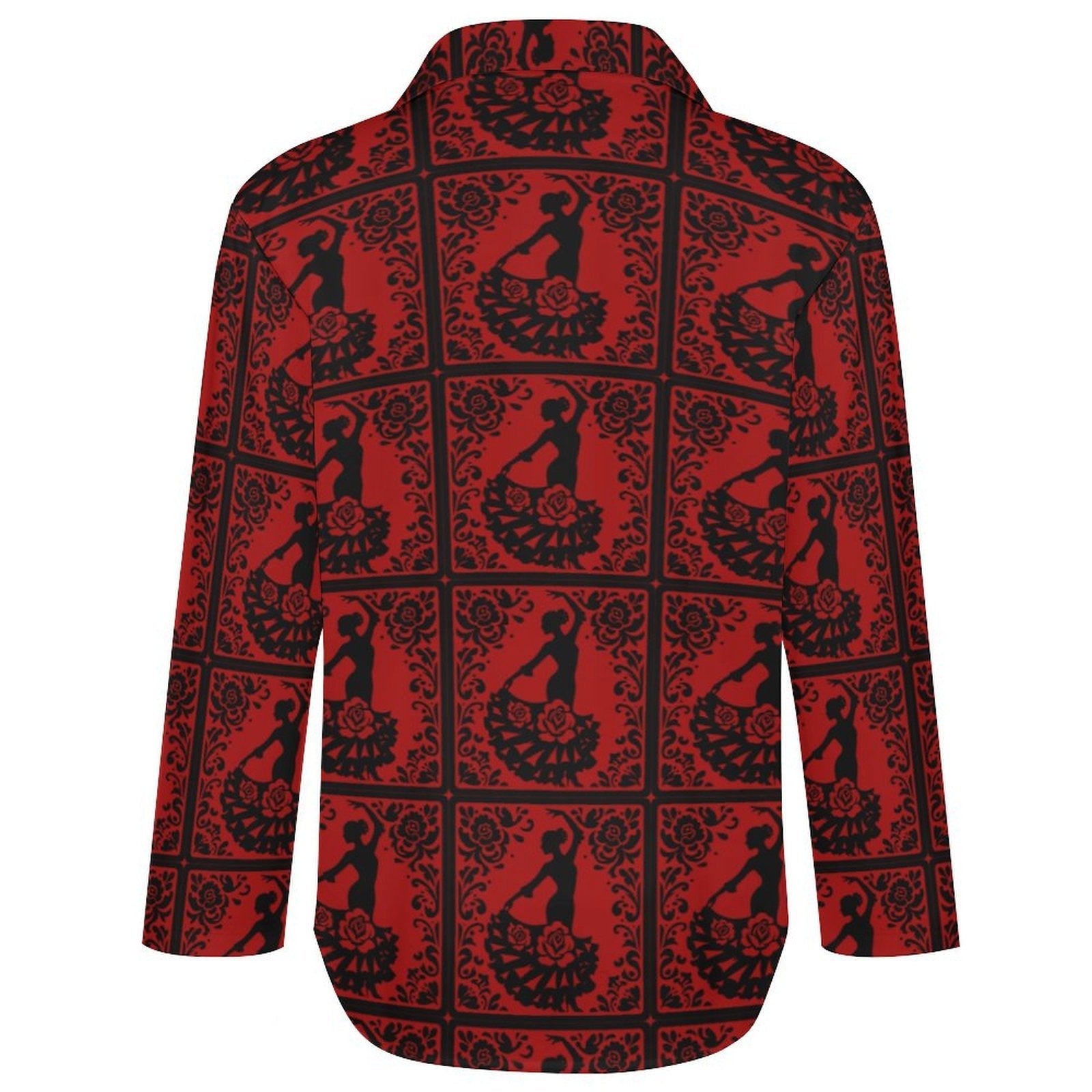 Baha Ranch Colores de Mexico Flamenco Dancer Button Up Shirt