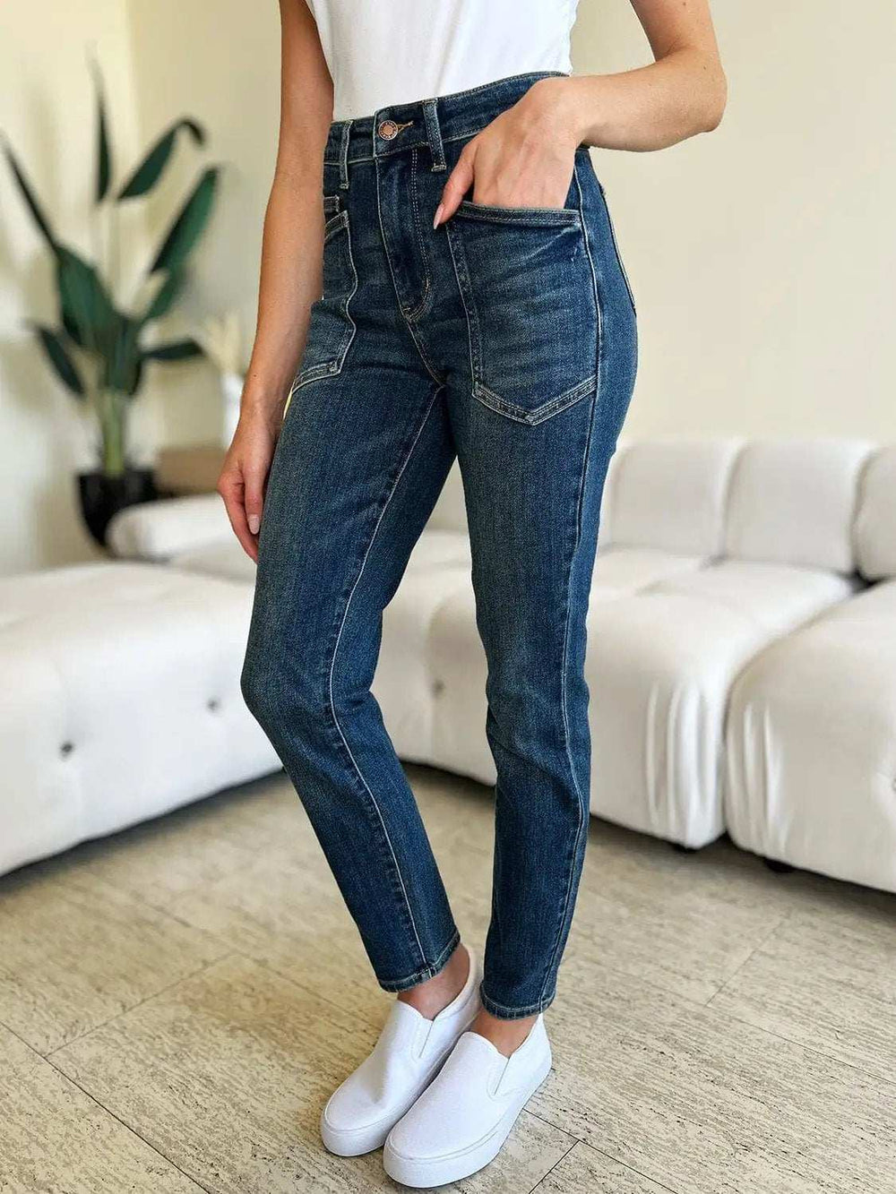 Judy Blue Full Size High Waist Skinny Jeans - Trendsi - Flyclothing LLC