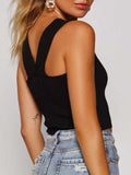 Square Neck Wide Strap Tank - Trendsi