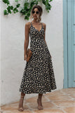 Daisy Print Surplice Midi Cami Dress - Trendsi