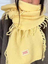 Knitted Fringe Scarf - Trendsi - Flyclothing LLC