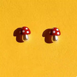 Mushroom Stud Earrings - Trendsi - Flyclothing LLC