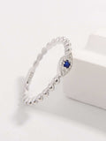 925 Sterling Silver Inlaid Zircon Ring - Trendsi - Flyclothing LLC