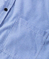 Striped Collared Neck Long Sleeve Shirt - Trendsi - Flyclothing LLC