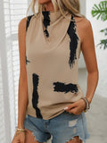Cowl Neck Sleeveless Blouse - Trendsi