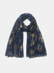 Ginkgo Leaf Polyester Scarf - Trendsi