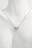 925 Sterling Silver Zircon Butterfly Pendant Necklace - Trendsi - Flyclothing LLC
