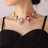 18K Gold-Plated Bead Charm Necklace - Trendsi - Flyclothing LLC