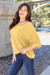 Basic Bae Bamboo Full Size Round Neck Drop Shoulder T-Shirt - ShopBasicbae - Flyclothing LLC