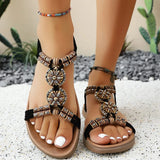 Open Toe Flats Sandals - Trendsi