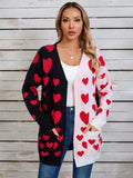 Angel Wings Heart Open Front Long Sleeve Cardigan - Trendsi - Flyclothing LLC