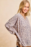 BiBi Leopard Printed French Terry Sweatshirt - Trendsi - Flyclothing LLC