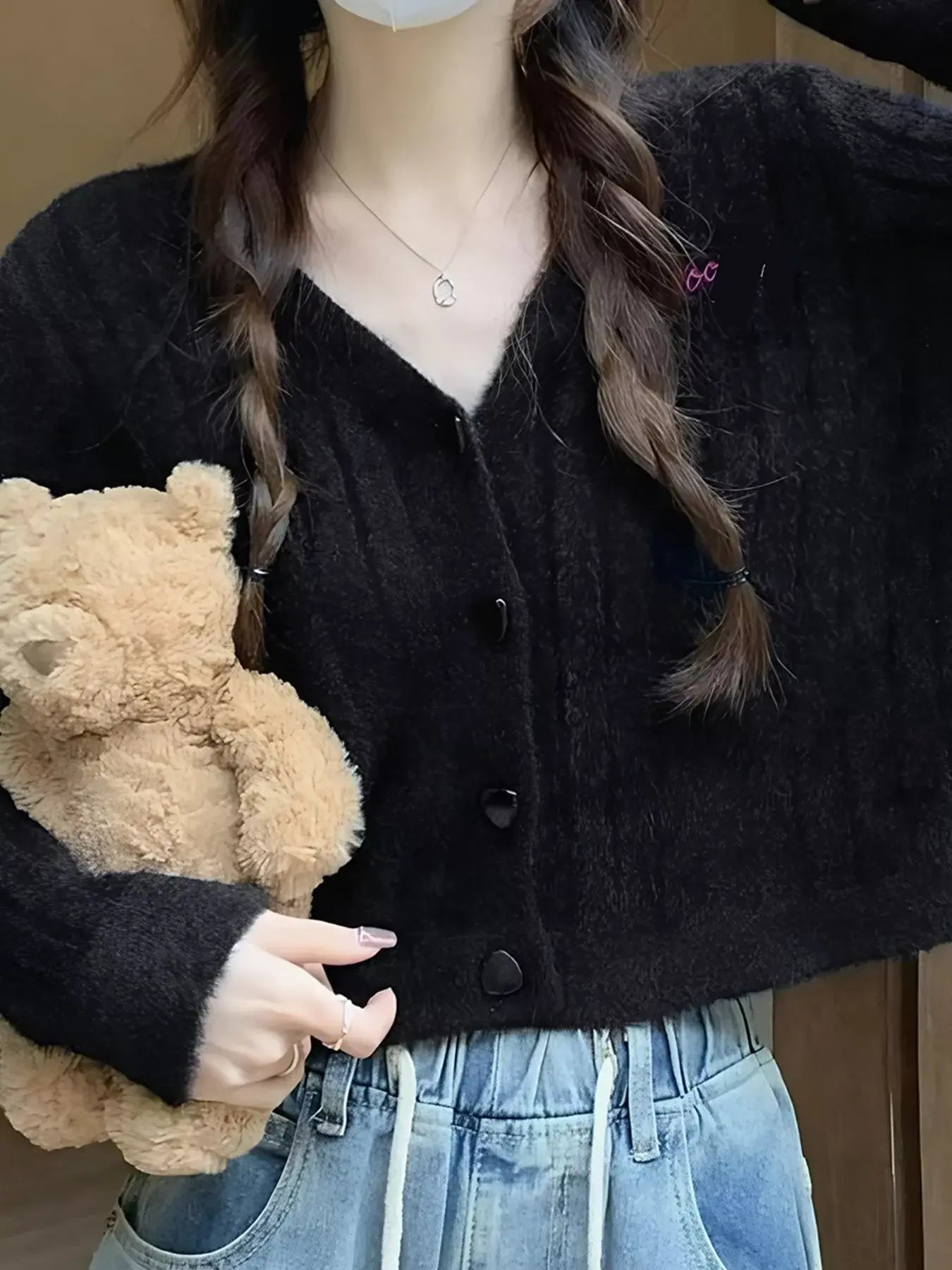 Button Up Ribbed Knit Cardigan - Trendsi - Flyclothing LLC