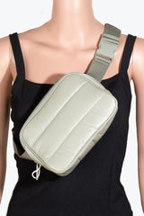 Fame Quilted Nylon Crossbody Bag - Trendsi