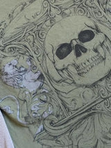 Skull Round Neck Long Sleeve Fake Two Pieces T-Shirt - Trendsi - Flyclothing LLC