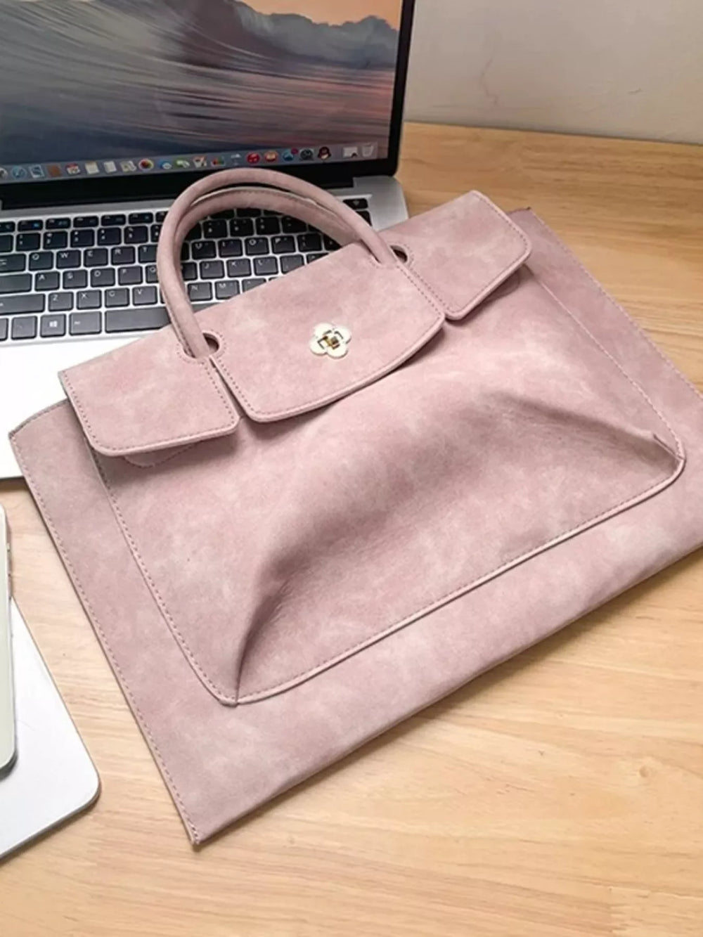 Top Handle Laptop Handbag - Trendsi - Flyclothing LLC
