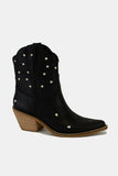 Beast Fashion Faux Leather Star-Shaped Cutouts Point Toe Boots - Trendsi