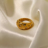 18K Gold-Plated Zircon Ring - Trendsi - Flyclothing LLC